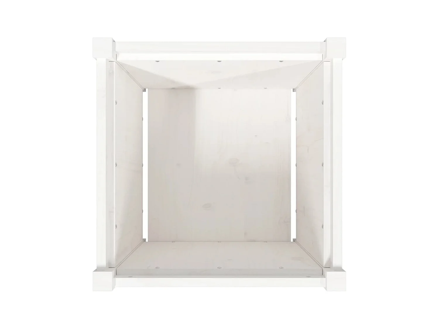 Jardinière bac lit surélevé bois blanche 50 x 50 x 50 cm 02_0037666