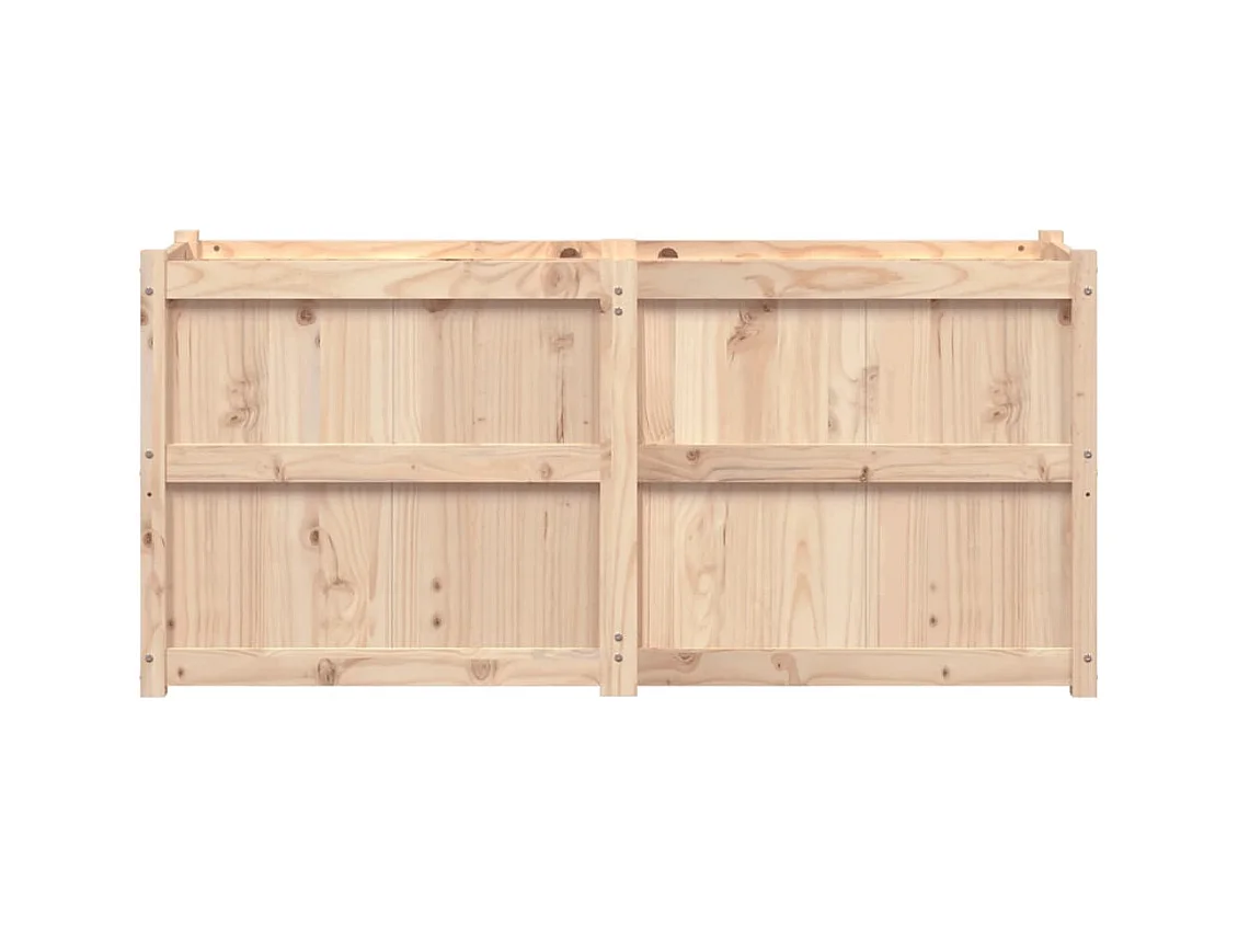 Jardinière bac lit surélevé bois marron 150 x 50 x 70 cm 02_0037447