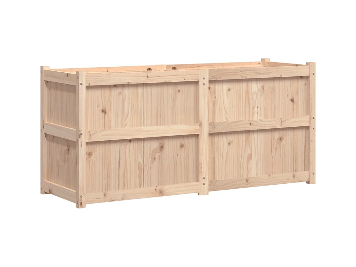 Jardinière bac lit surélevé bois marron 150 x 50 x 70 cm 02_0037447