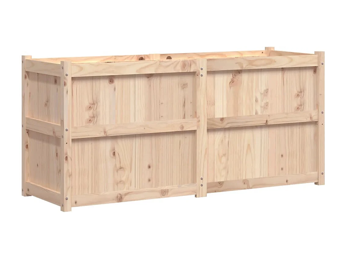 Jardinière bac lit surélevé bois marron 150 x 50 x 70 cm 02_0037447