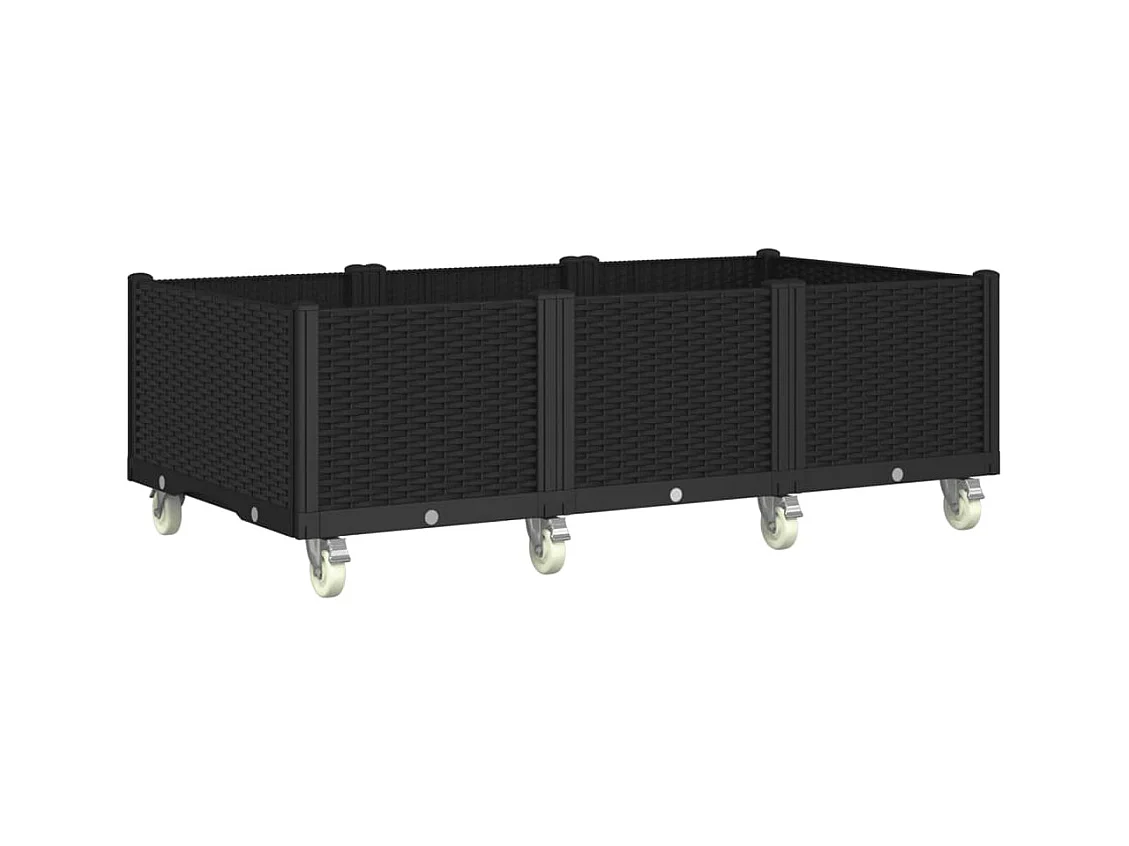 Jardinière bac lit surélevé noire 150 x 80 x 54 cm 02_0038834