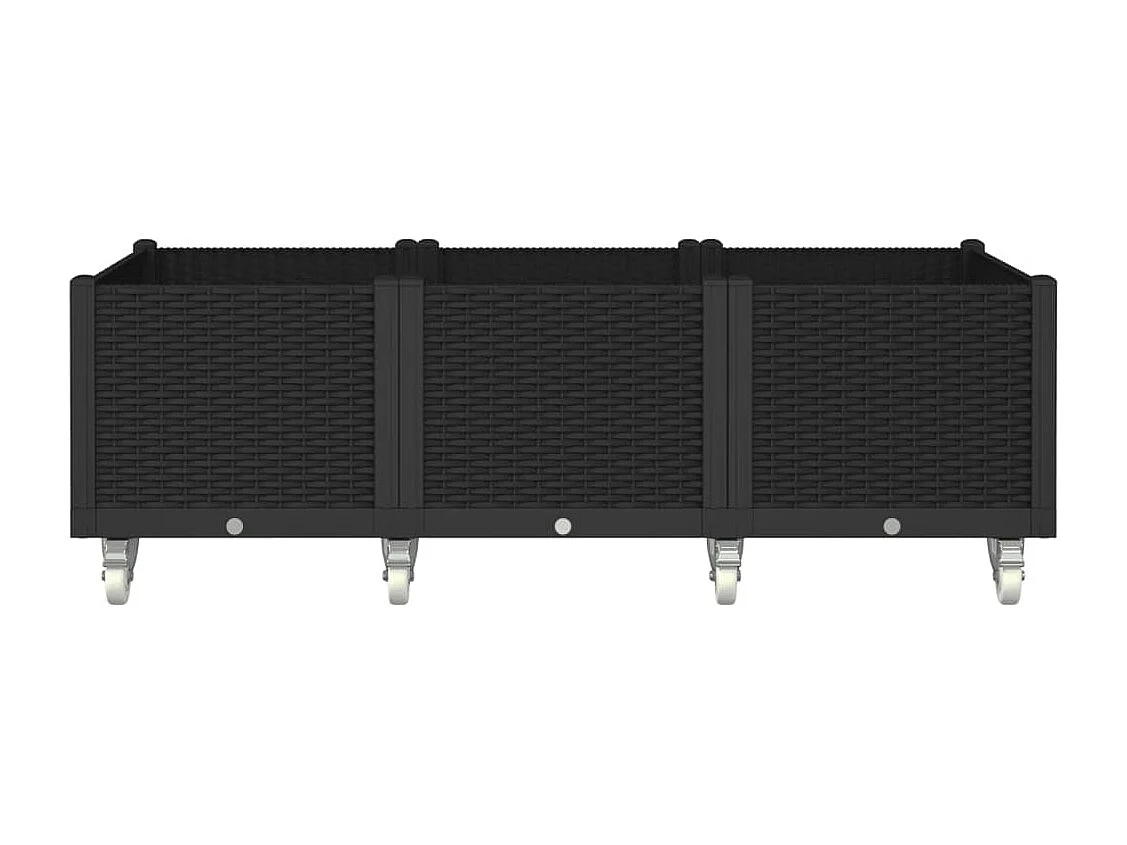 Jardinière bac lit surélevé noire 150 x 80 x 54 cm 02_0038834