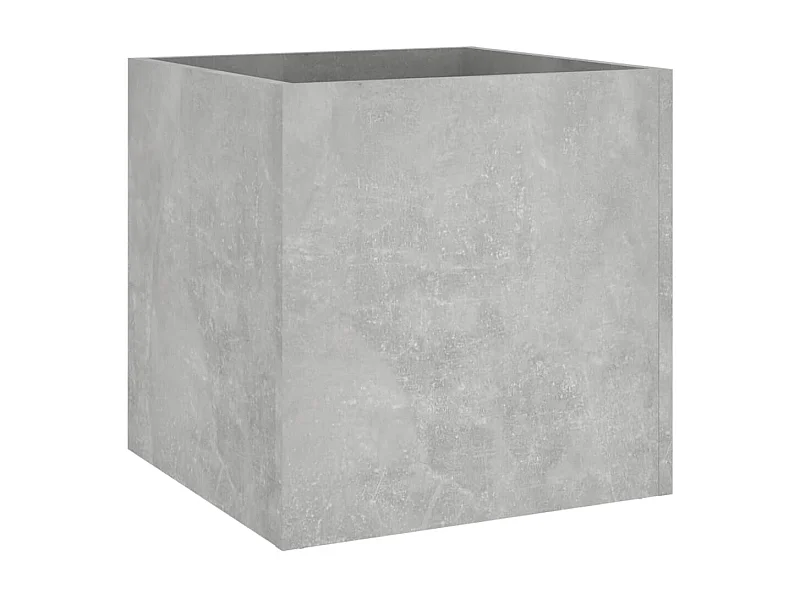 Bandeja para plantar plantas com canteiro elevado flores terraço jardim 40 x 40 x 40 cm madeira trabalhada cinza 02_0037553