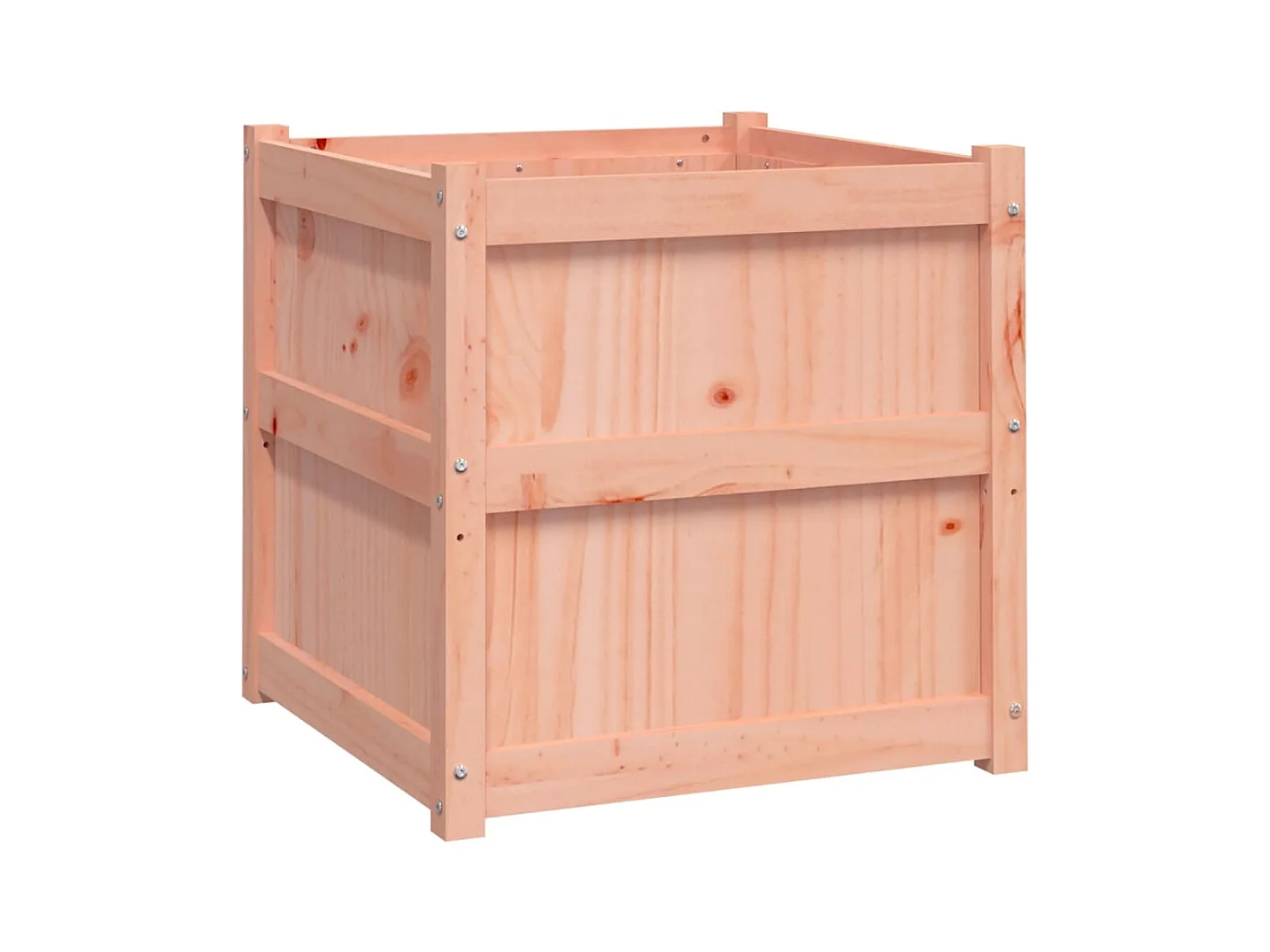 Macetero bancal elevado plantas flores terraza jardín 60 x 60 x 60 cm madera maciza douglas marrón 02_0037724