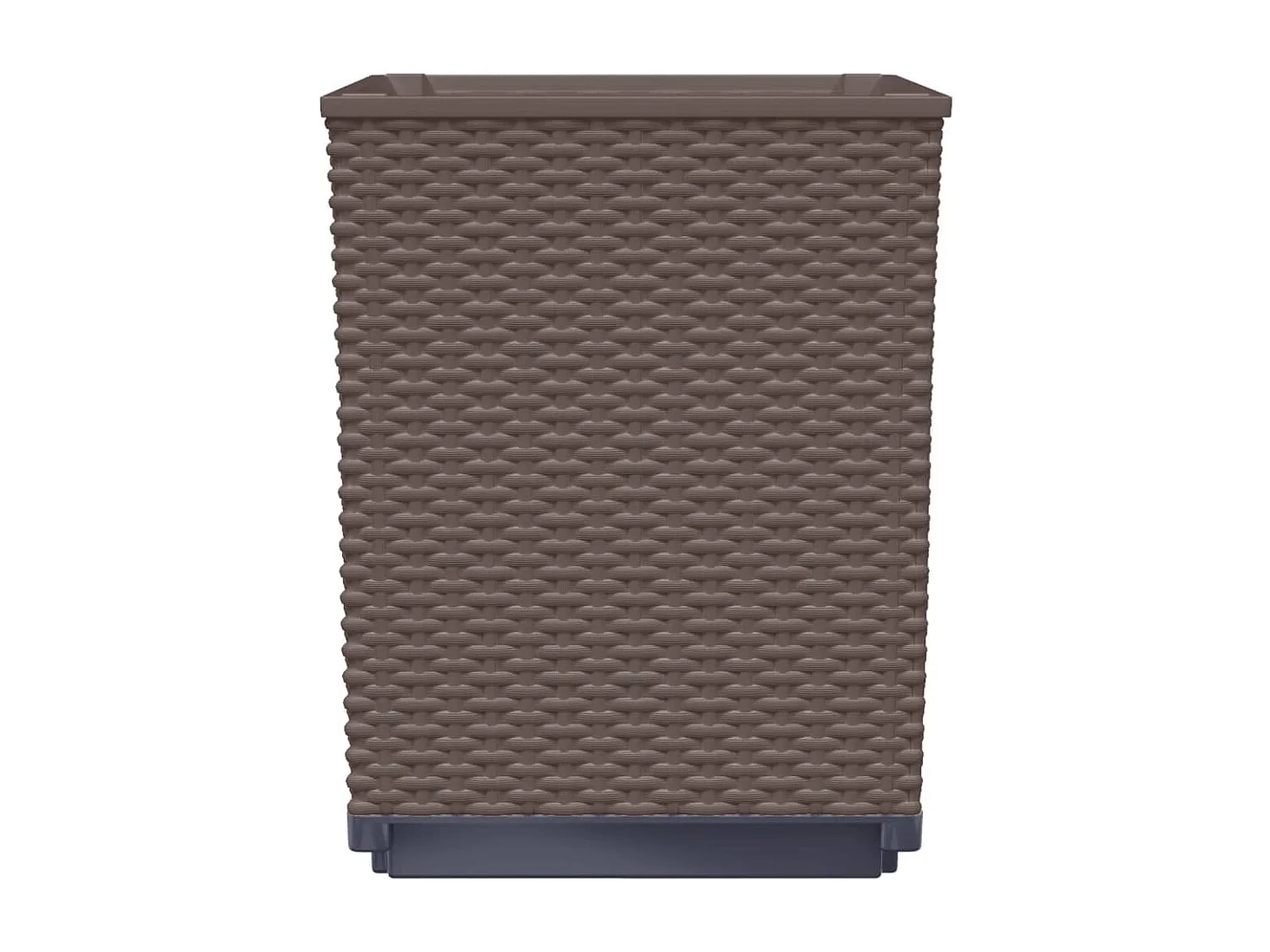 Fioriera rialzata per aiuole fioriere giardino terrazze set da 2 30 x 30 x 37 cm polipropilene marrone 02_0038925