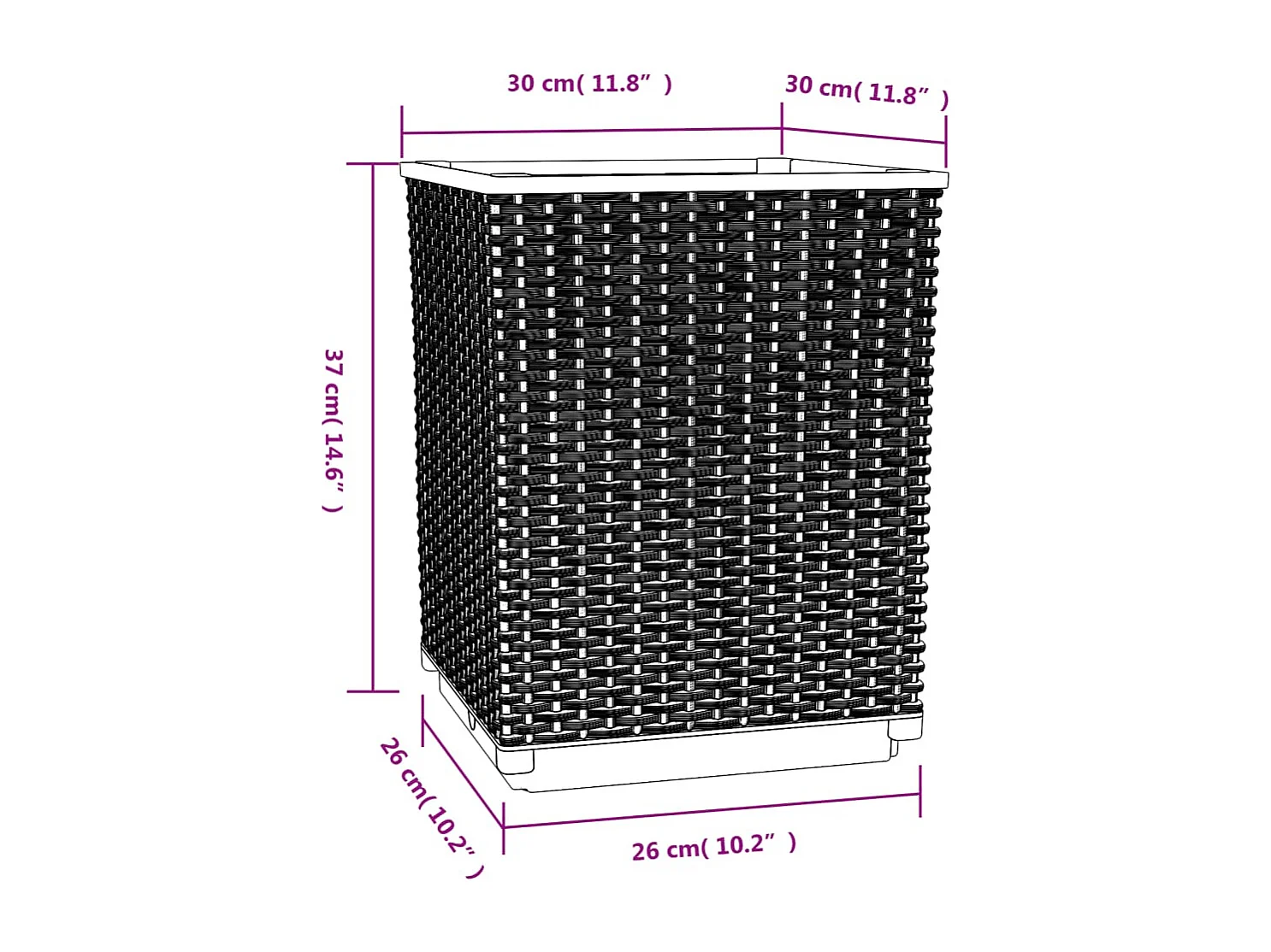 Fioriera rialzata per aiuole fioriere giardino terrazze set da 2 30 x 30 x 37 cm polipropilene marrone 02_0038925