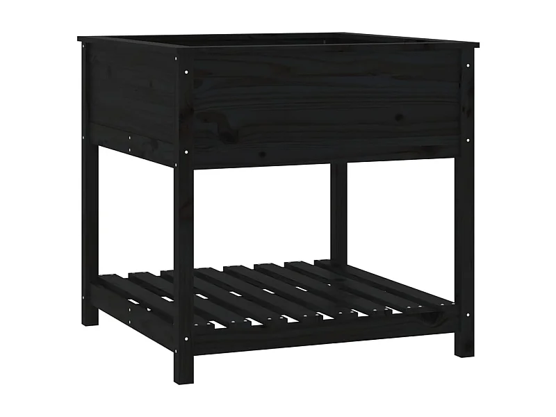 Jardinière bac lit surélevé bois marron 82.5 x 82.5 x 81 cm 02_0038411