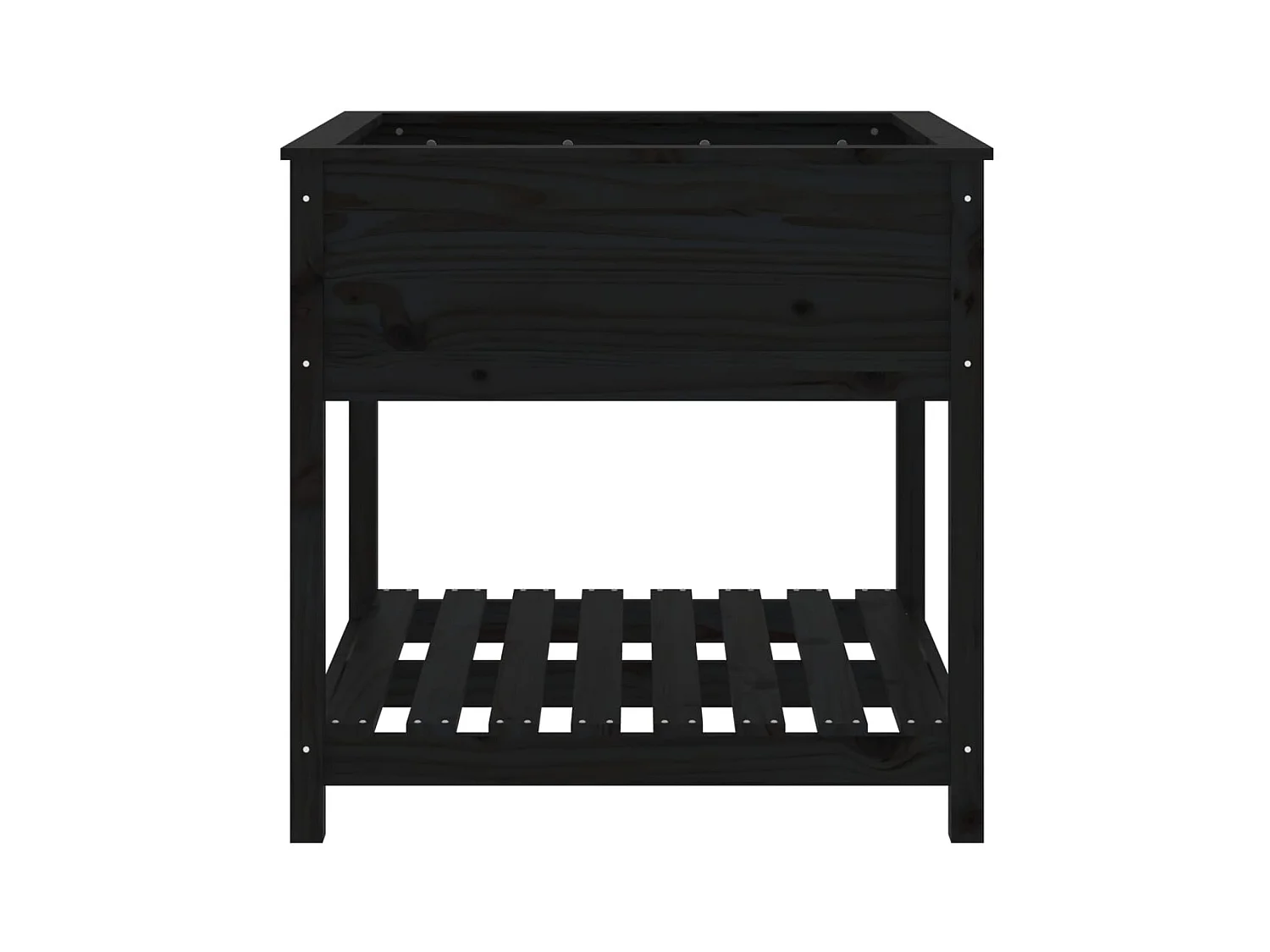 Jardinière bac lit surélevé bois marron 82.5 x 82.5 x 81 cm 02_0038411