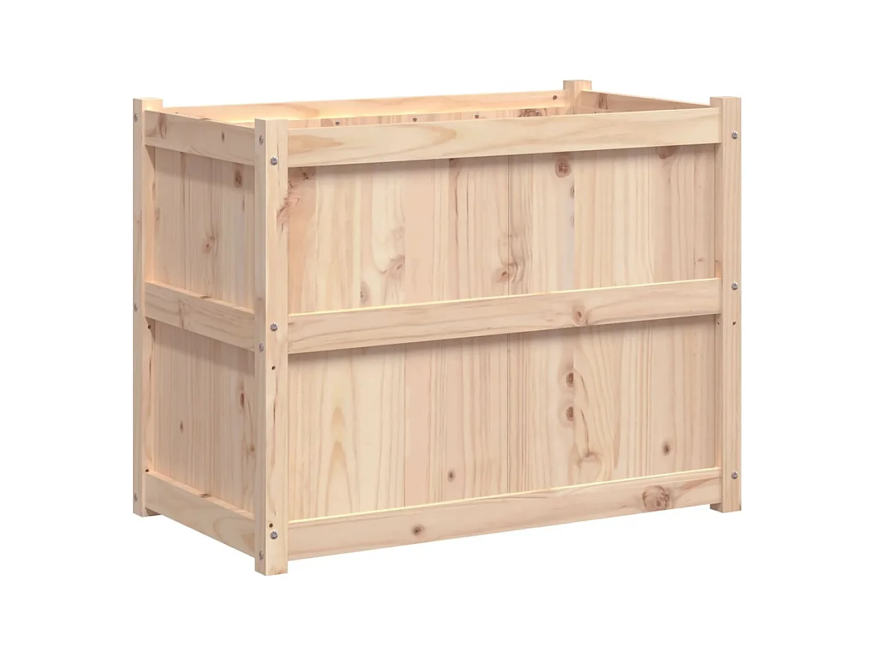 Jardinière bac lit surélevé bois marron 90 x 50 x 70 cm 02_0038004