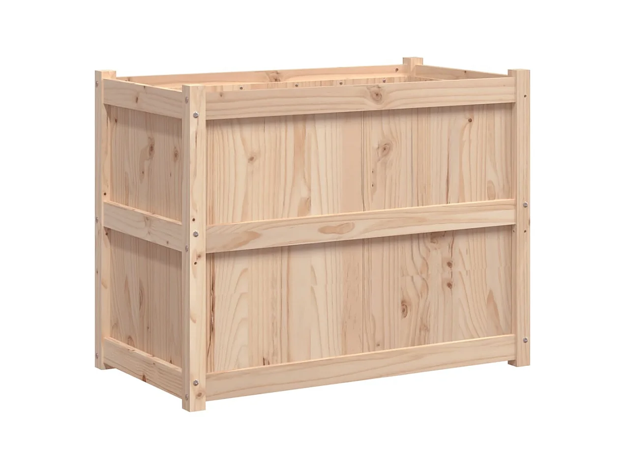 Jardinière bac lit surélevé bois marron 90 x 50 x 70 cm 02_0038004