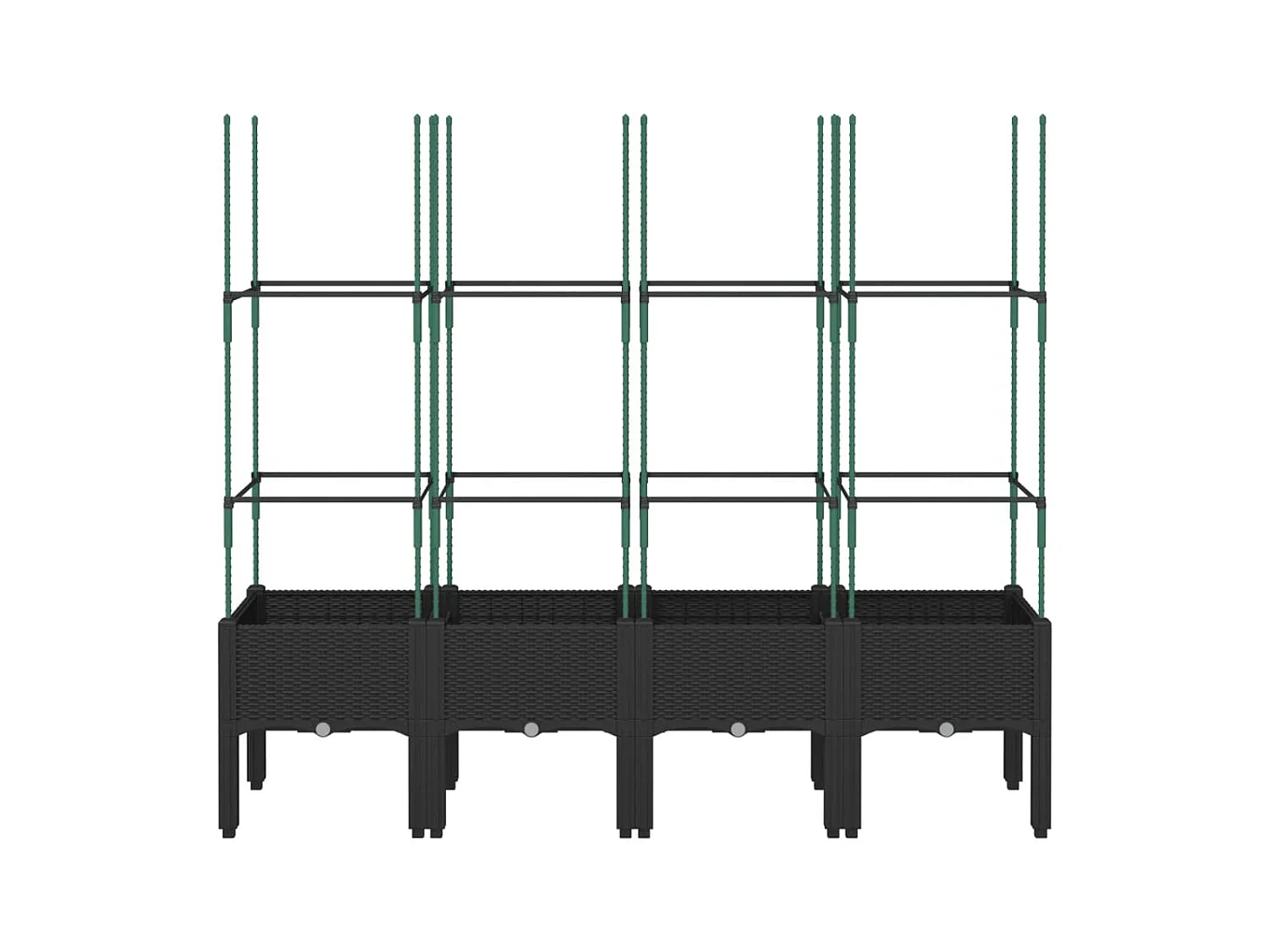 Jardinière bac lit surélevé noire 160 x 40 x 142 cm 02_0038273