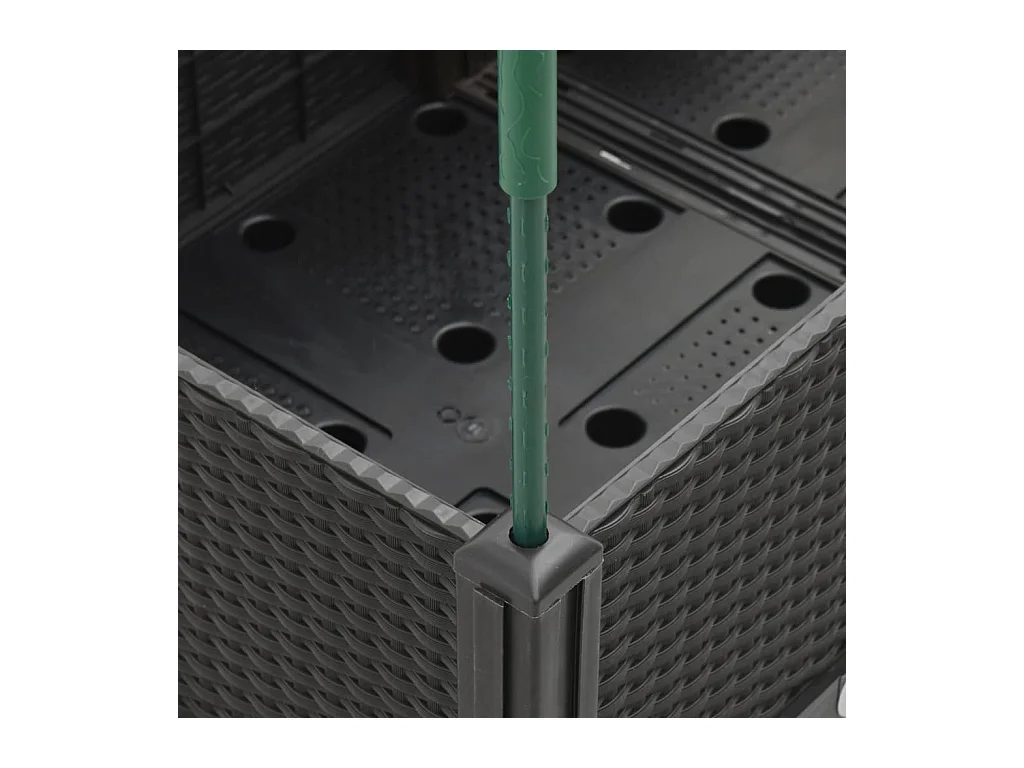 Jardinière bac lit surélevé noire 160 x 40 x 142 cm 02_0038273