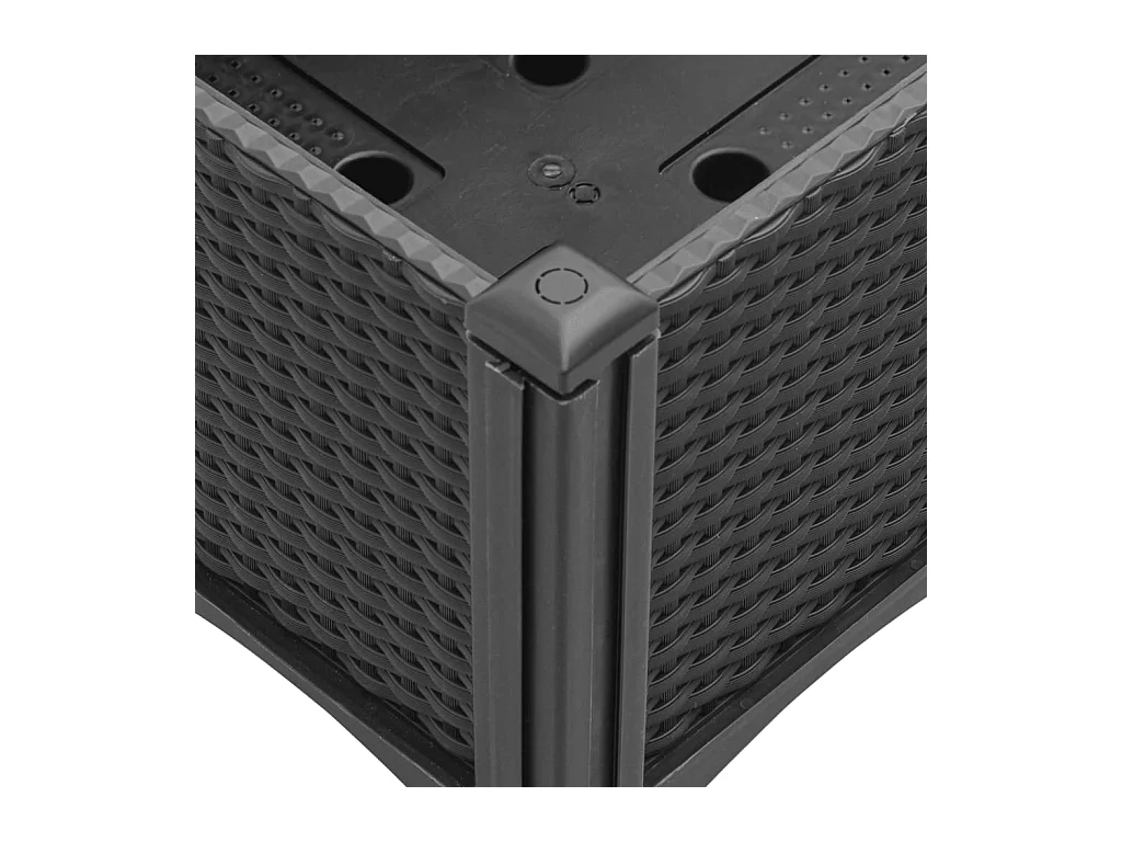 Jardinière bac lit surélevé noire 160 x 120 x 42 cm 02_0038156