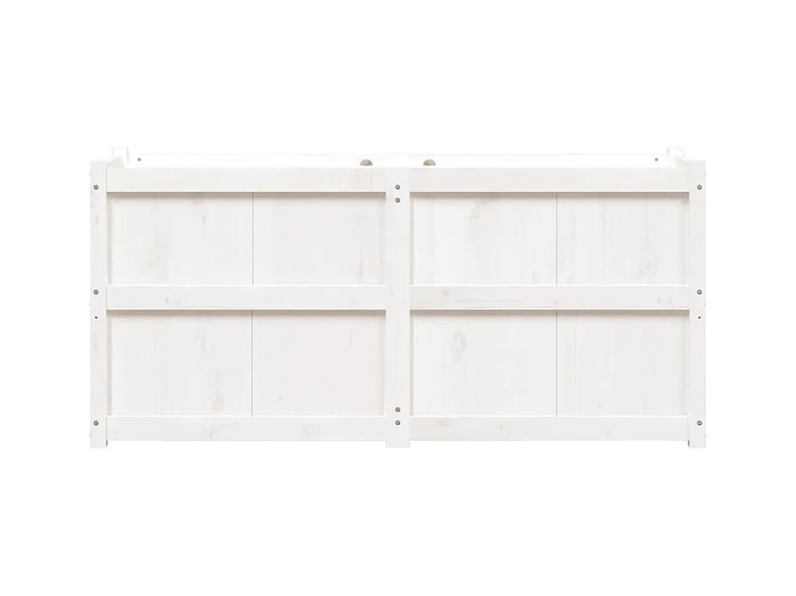 Jardinière bac lit surélevé bois blanche 150 x 50 x 70 cm 02_0037448