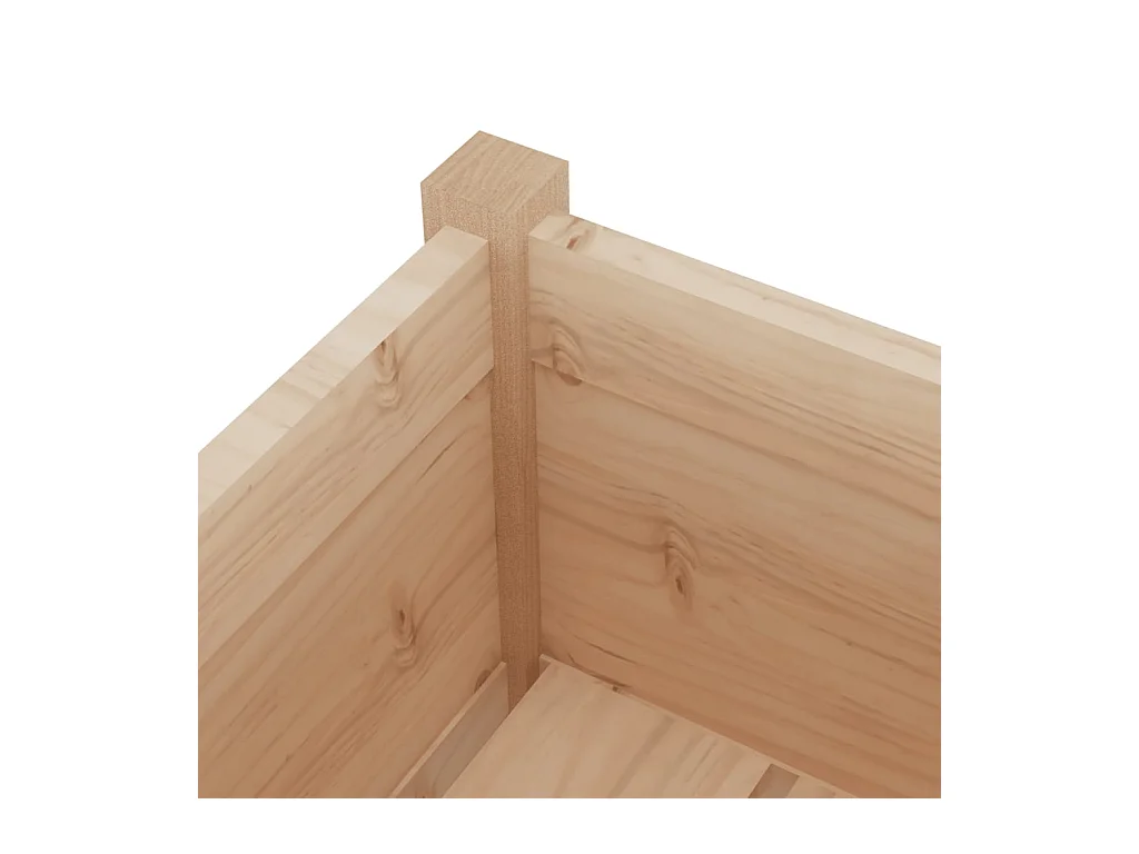 Fioriera aiuola rialzata vassoio piante fiori giardino esterno terrazze set da 2 70 x 70 x 70 cm legno massello di pino marrone 02_0038904