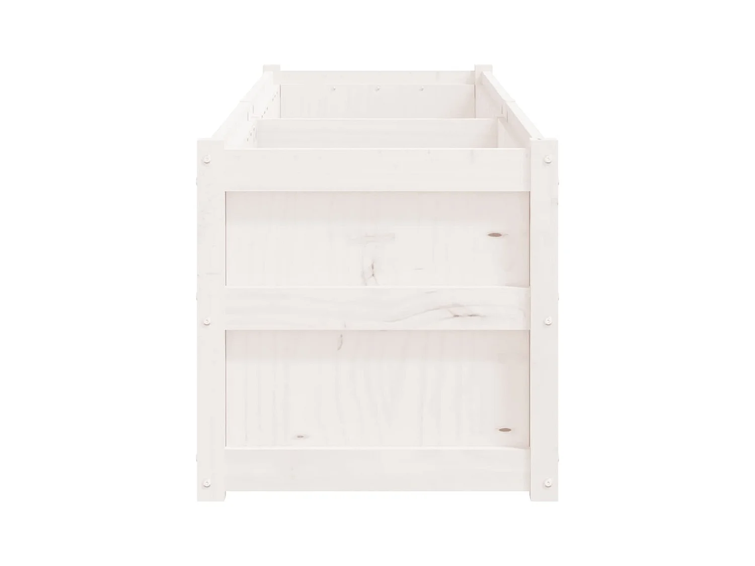 Jardinière bac lit surélevé bois blanche 180 x 50 x 50 cm 02_0037474