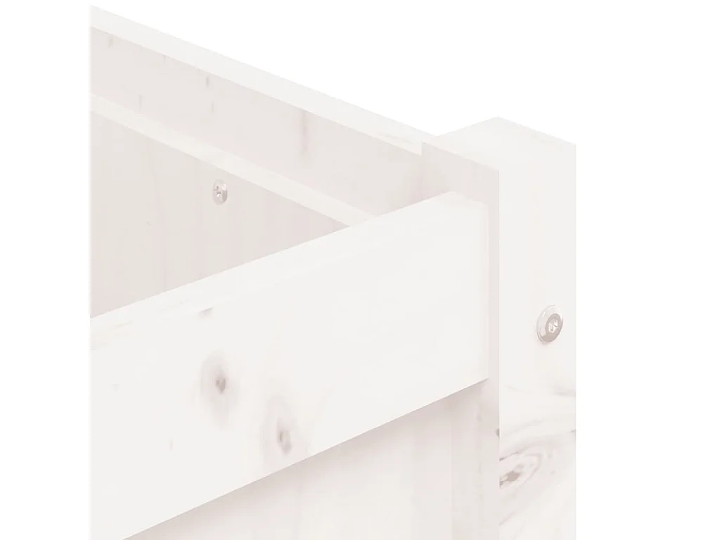 Jardinière bac lit surélevé bois blanche 180 x 50 x 50 cm 02_0037474