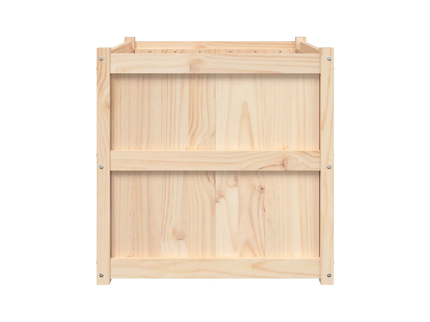 Jardinière bac lit surélevé bois marron 70 x 70 x 70 cm 02_0038561