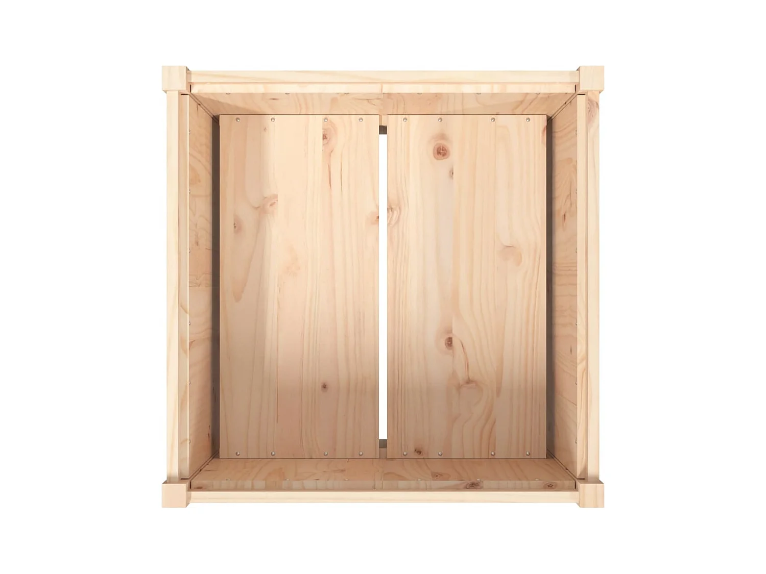 Jardinière bac lit surélevé bois marron 70 x 70 x 70 cm 02_0038561