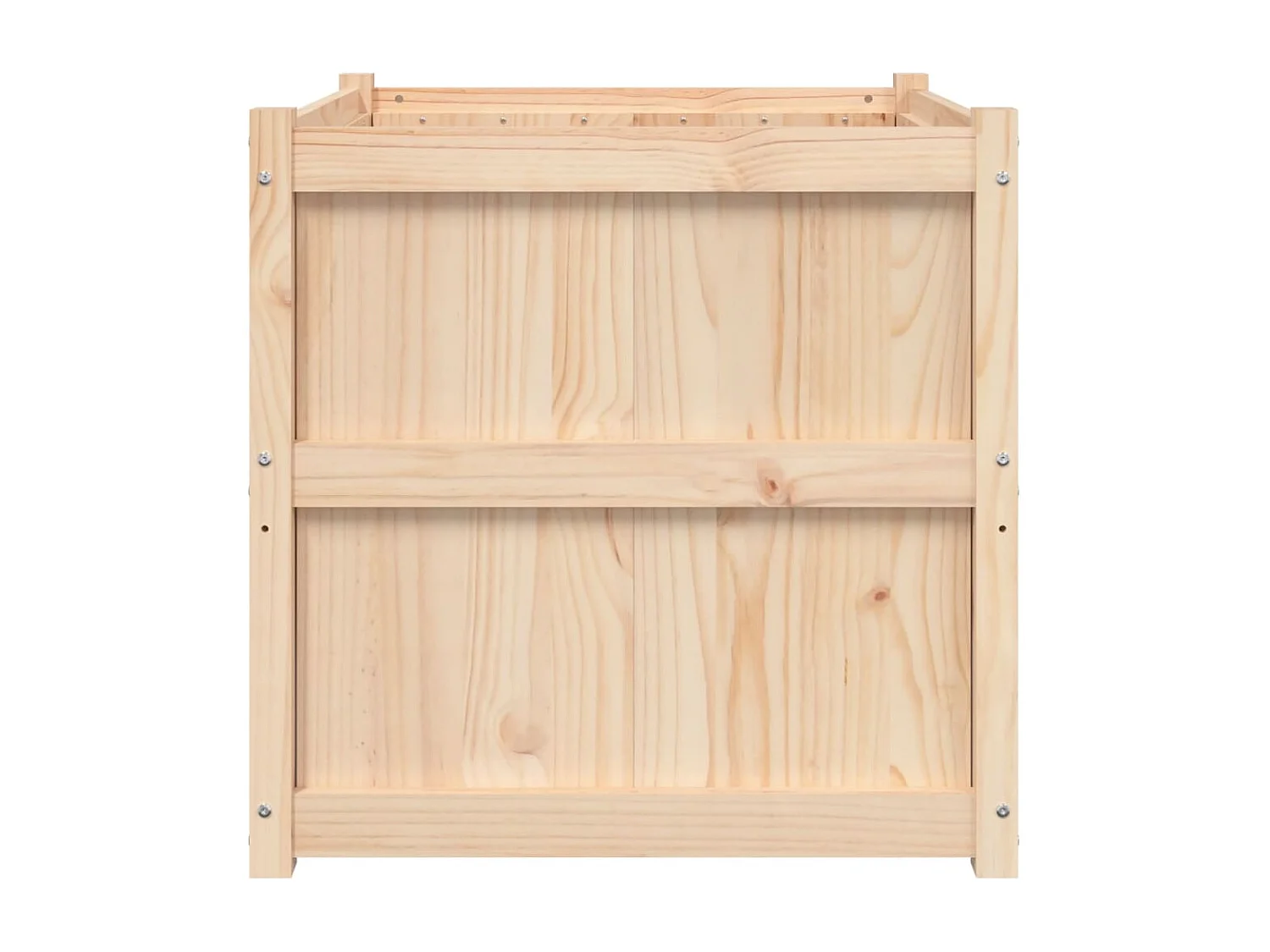 Vaso per fioriera aiuola rialzata piante fiori terrazza giardino esterno 70 x 70 x 70 cm legno di pino massiccio marrone 02_0038561