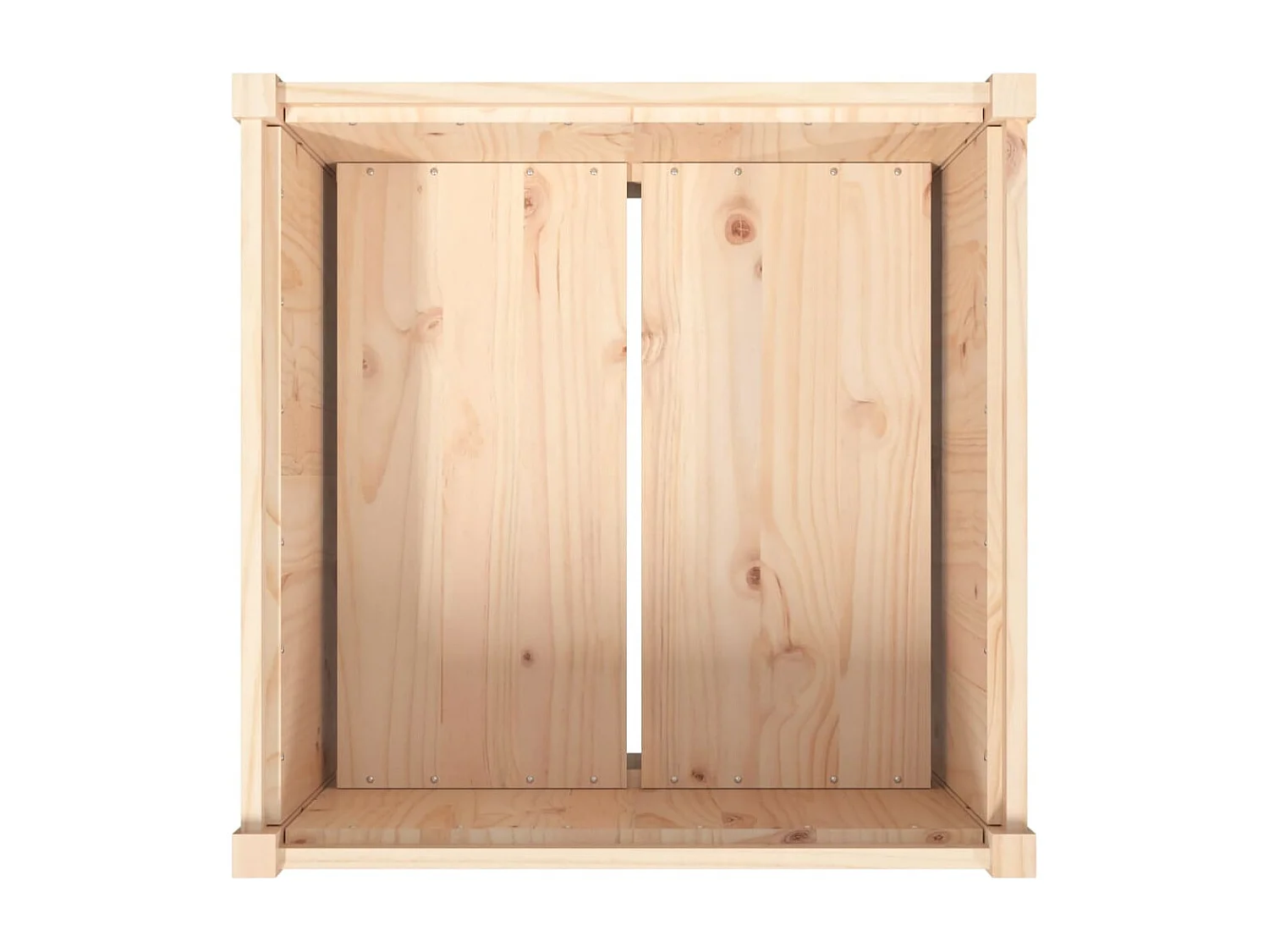 Vaso per fioriera aiuola rialzata piante fiori terrazza giardino esterno 70 x 70 x 70 cm legno di pino massiccio marrone 02_0038561