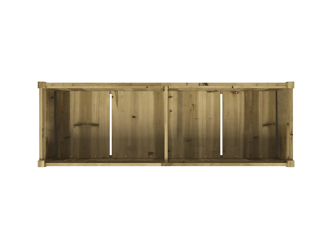 Jardinière bac lit surélevé bois marron 150 x 50 x 70 cm 02_0037446