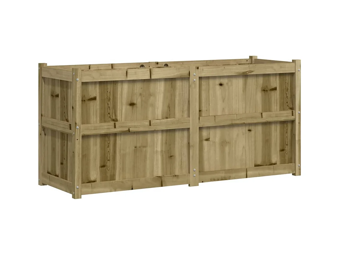 Jardinière bac lit surélevé bois marron 150 x 50 x 70 cm 02_0037446
