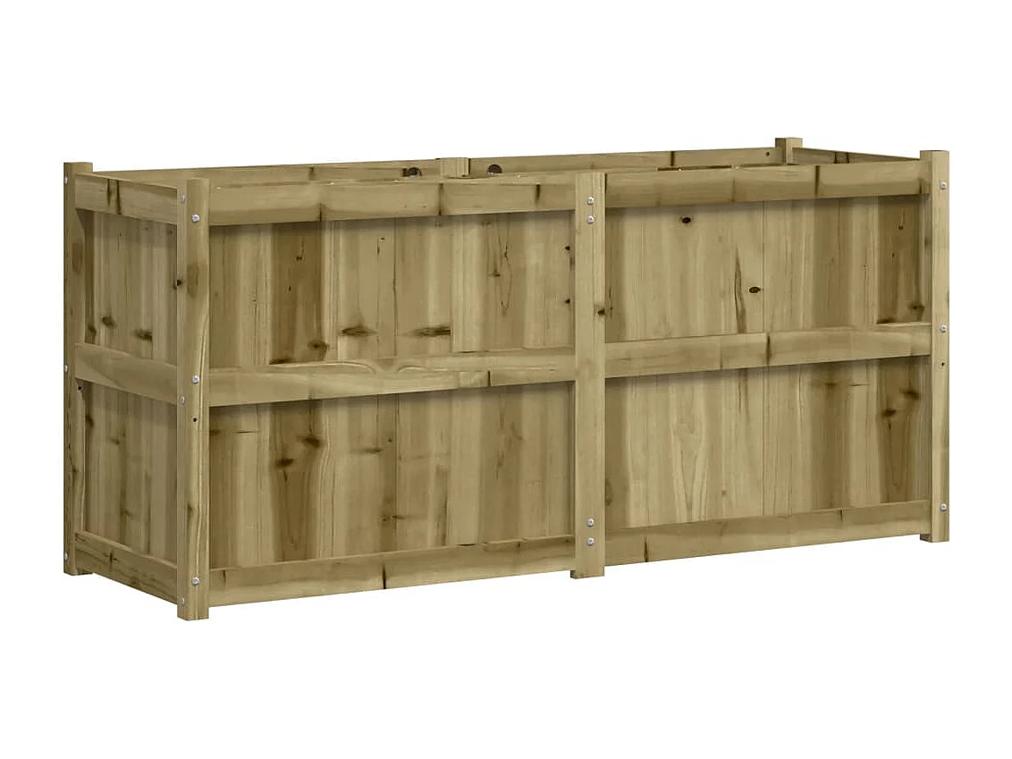 Jardinière bac lit surélevé bois marron 150 x 50 x 70 cm 02_0037446