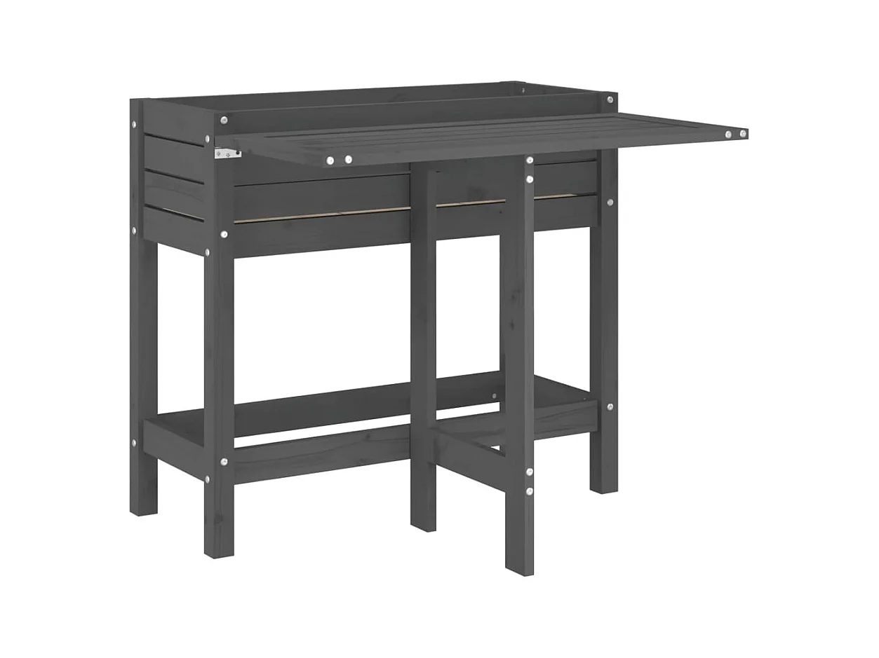 Jardinière bac lit surélevé bois marron 84 x 73 x 75 cm 02_0038582