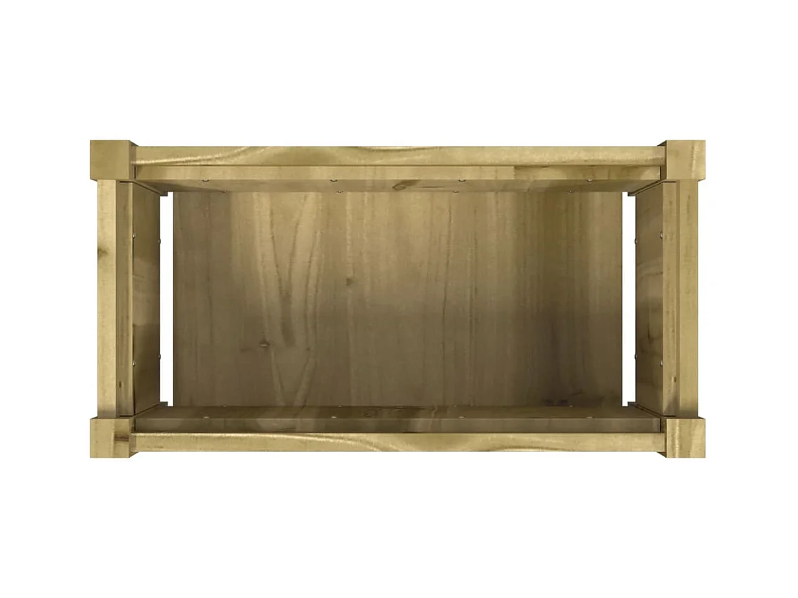 Macetero elevado bandeja plantas flores terraza jardín 60 x 31 x 31 cm madera de pino impregnada marrón 02_0037690