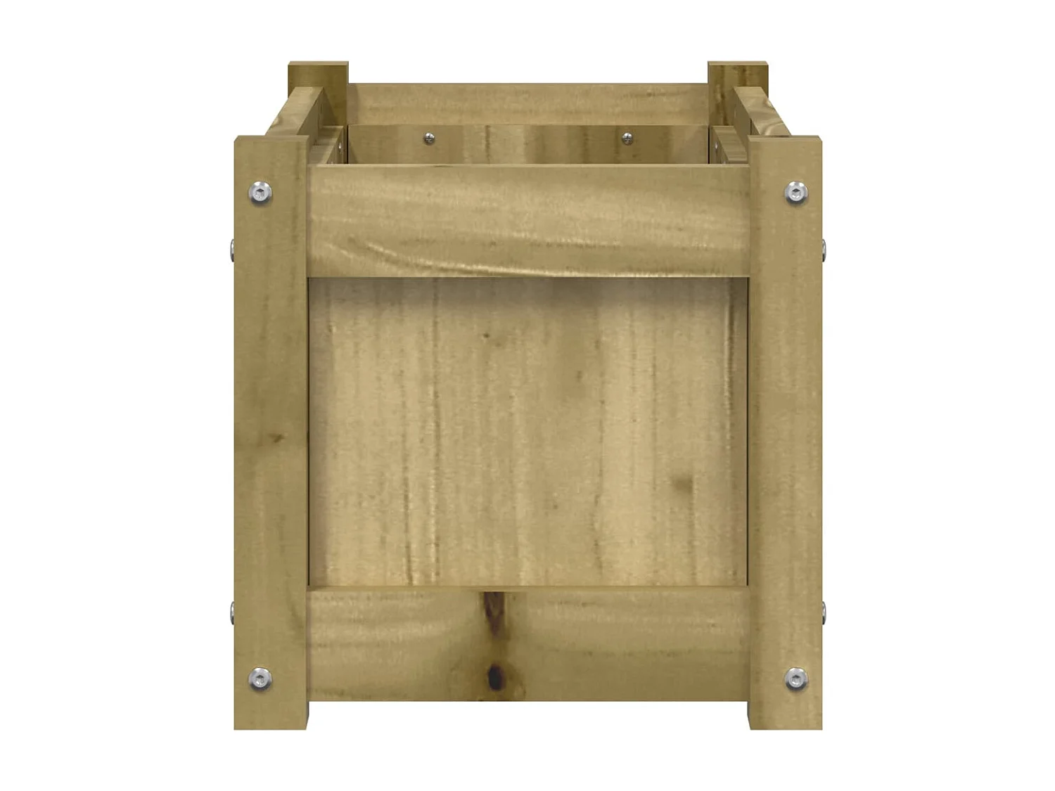 Macetero elevado bandeja plantas flores terraza jardín 60 x 31 x 31 cm madera de pino impregnada marrón 02_0037690