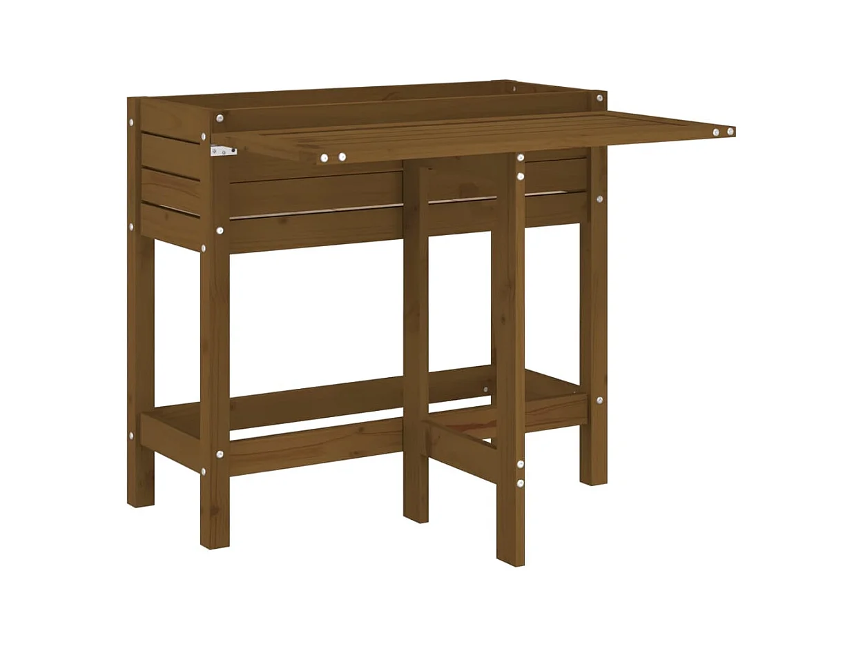 Jardinière bac lit surélevé marron 84 x 73 x 75 cm 02_0038584