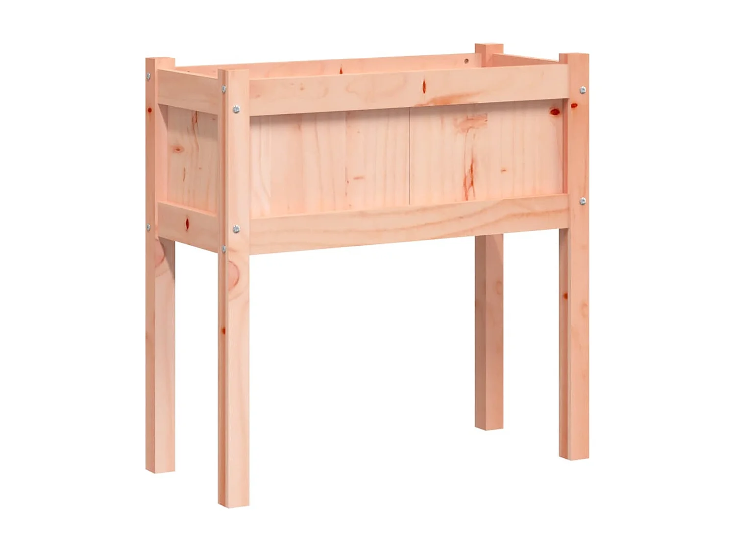 Vassoio per fioriera aiuola rialzata piante fiori terrazze da giardino set di 2 con piedini in legno massello Douglas marrone 02_0039021