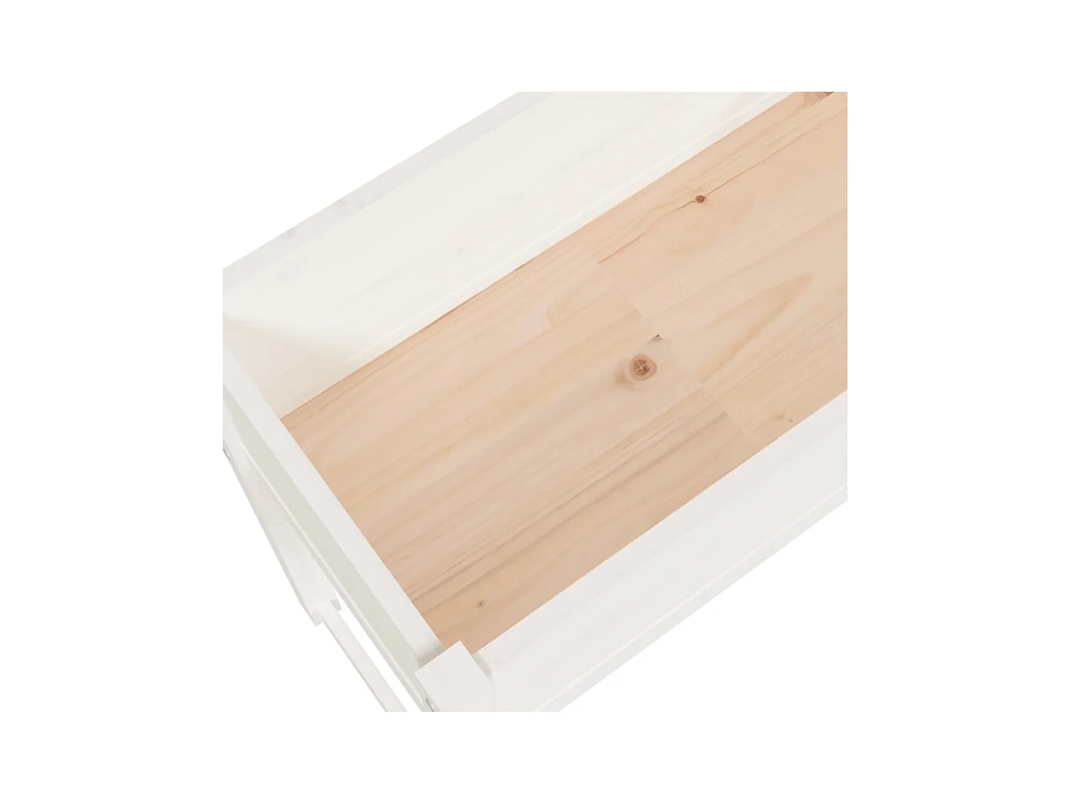 Jardinière bac lit surélevé bois blanche 78 x 40 x 81 cm 02_0037859