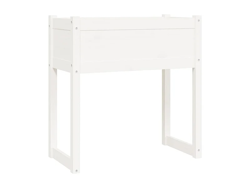 Macetero bancal elevado plantas flores terraza jardín 78 x 40 x 81 cm madera maciza de pino blanco 02_0037859