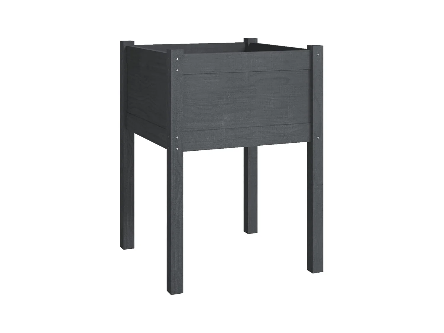 Vassoio per fioriera aiuola rialzata piante fiori terrazza giardino 50 x 50 x 70 cm legno di pino massiccio grigio 02_0037673