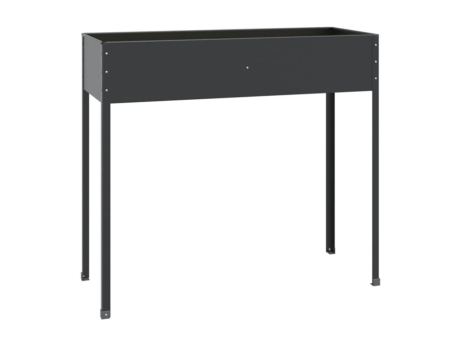 Vaso per fioriera aiuola rialzata piante fiori terrazza giardino 100,5 x 40,5 x 90 cm acciaio zincato antracite 02_0037290