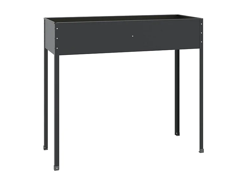 Vaso per fioriera aiuola rialzata piante fiori terrazza giardino 100,5 x 40,5 x 90 cm acciaio zincato antracite 02_0037290