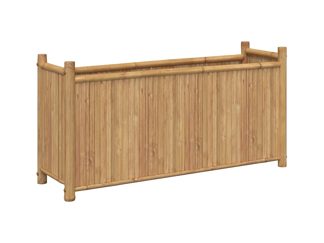 Jardinière bac lit surélevé bambou marron 100 x 30 x 50 cm 02_0037266
