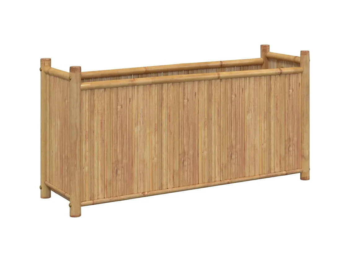 Jardinière bac lit surélevé bambou marron 100 x 30 x 50 cm 02_0037266