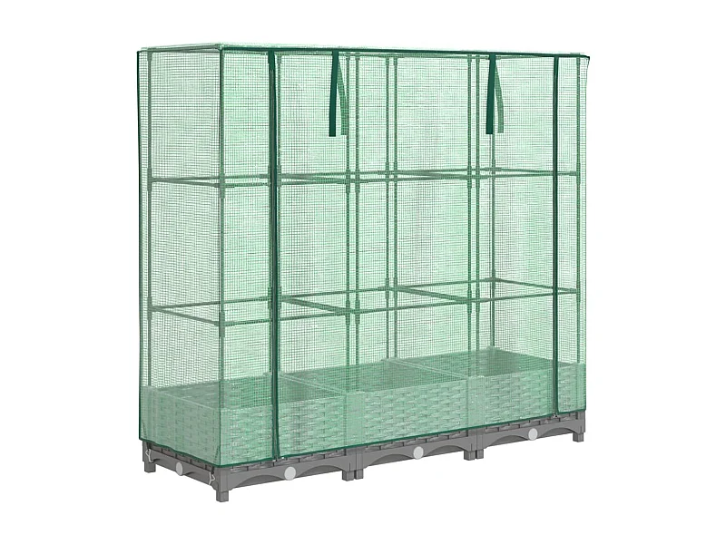 Jardinière bac lit surélevé grise 120 x 40 x 123 cm 02_0038736