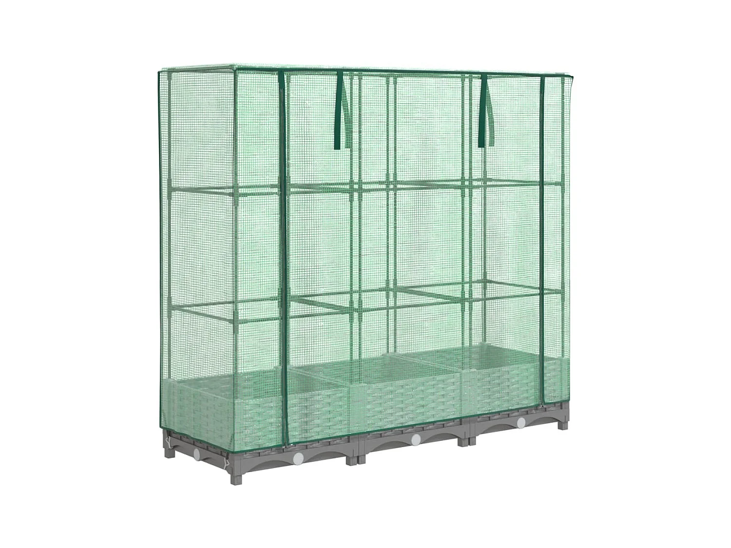 Jardinière bac lit surélevé grise 120 x 40 x 123 cm 02_0038736