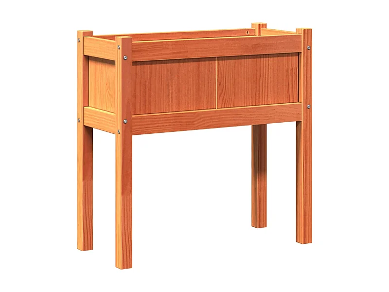 Jardinière bac lit surélevé bois marron 70 x 31 x 70 cm 02_0038907