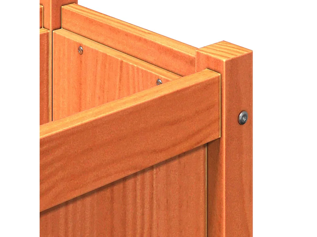 Jardinière bac lit surélevé bois marron 70 x 31 x 70 cm 02_0038907