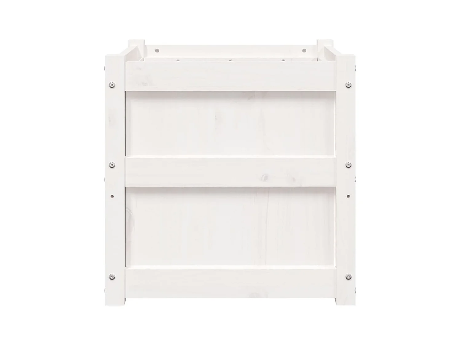 Jardinière bac lit surélevé bois blanche 50 x 50 x 50 cm 02_0039040