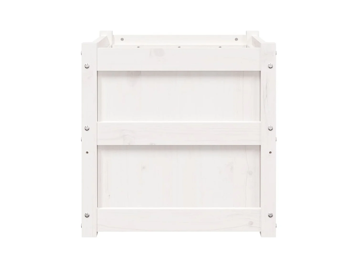 Jardinière bac lit surélevé bois blanche 50 x 50 x 50 cm 02_0039040