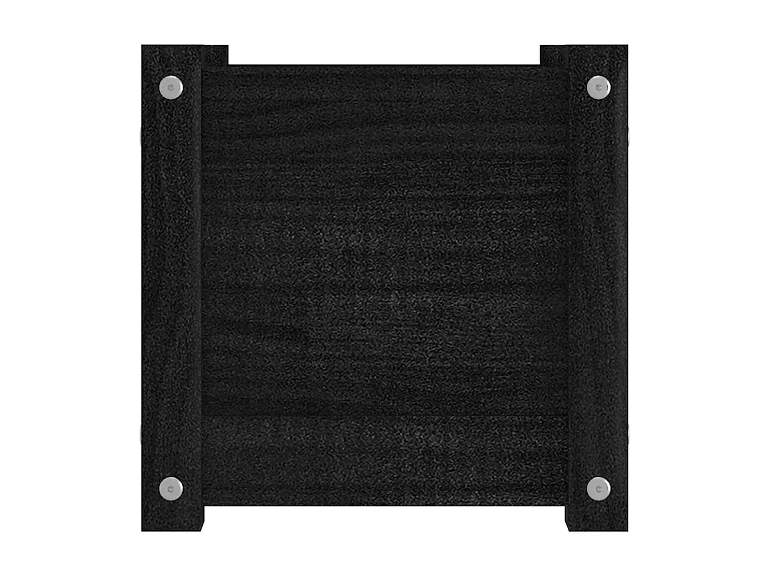 Set di 2 fioriere per aiuole rialzate, piante, fiori, giardino, terrazze, esterni, 31 x 31 x 31 cm, in legno di pino nero 02_0038889