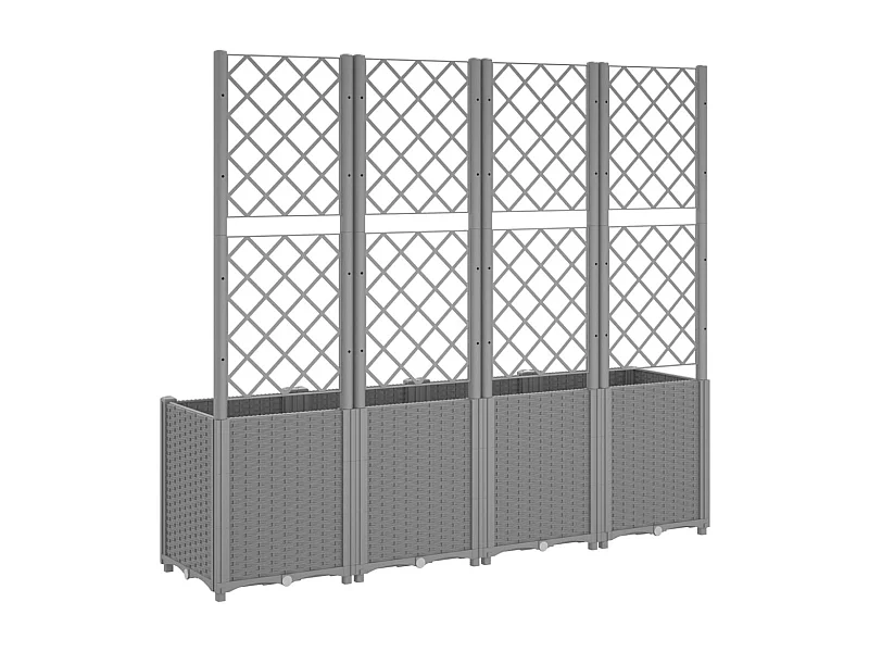 Jardinière bac lit surélevé grise 160 x 40 x 140 cm 02_0038350