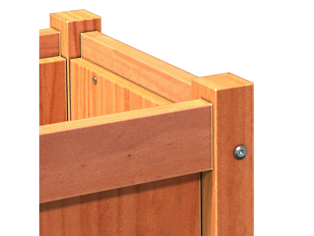 Vassoio per fioriera aiuola rialzata piante fiori terrazza giardino cera 90 x 31 x 31 cm legno di pino massiccio marrone 02_0038506