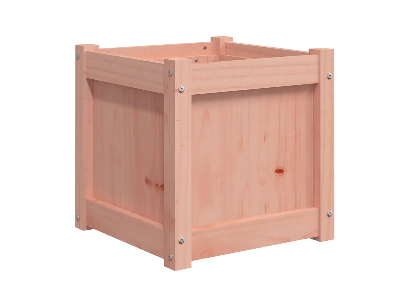 Vassoio per fioriera aiuola rialzata piante fiori terrazza giardino 40 x 40 x 40 cm legno massello marrone Douglas 02_0037559